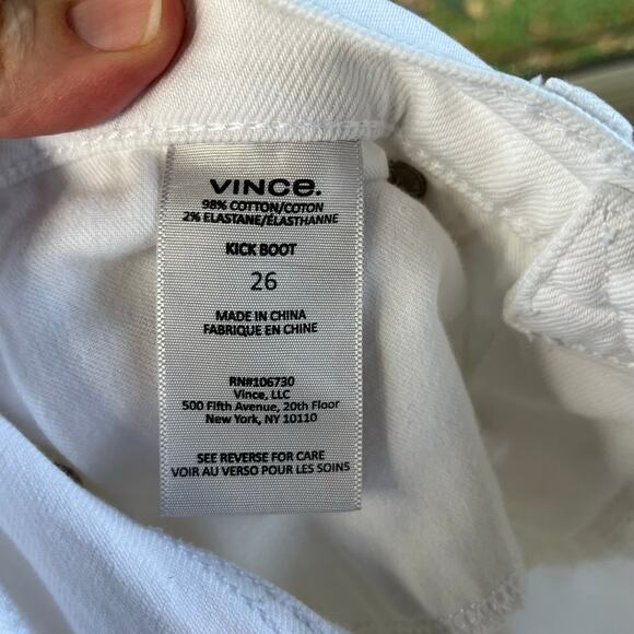 Vince Women's White Jeans Kick Boot Size 26 - Picture 8 of 9